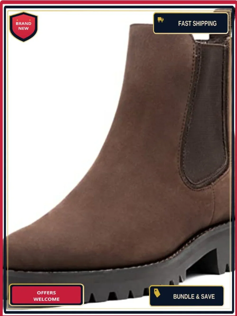 Women's Ankle Chelsea Boots Leather Pull-On Water Resistant